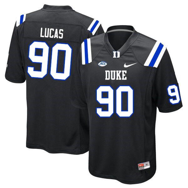 Men #90 Terrell Lucas Duke Blue Devils College Football Jerseys Sale-Black